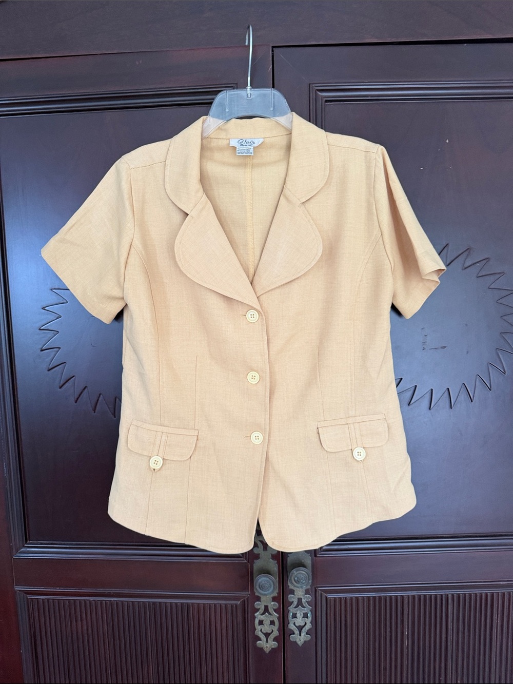 VOIR COLLECTION VINTAGE Short-Sleeve Blazer Jacket Size 1X